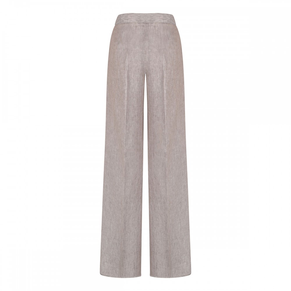 Deserto herringbone linen twill pants