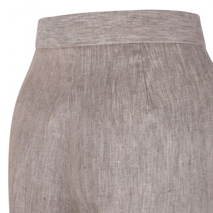 Deserto herringbone linen twill pants