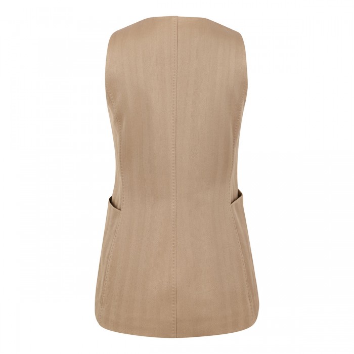 Falla pinstripe jacquard jersey vest