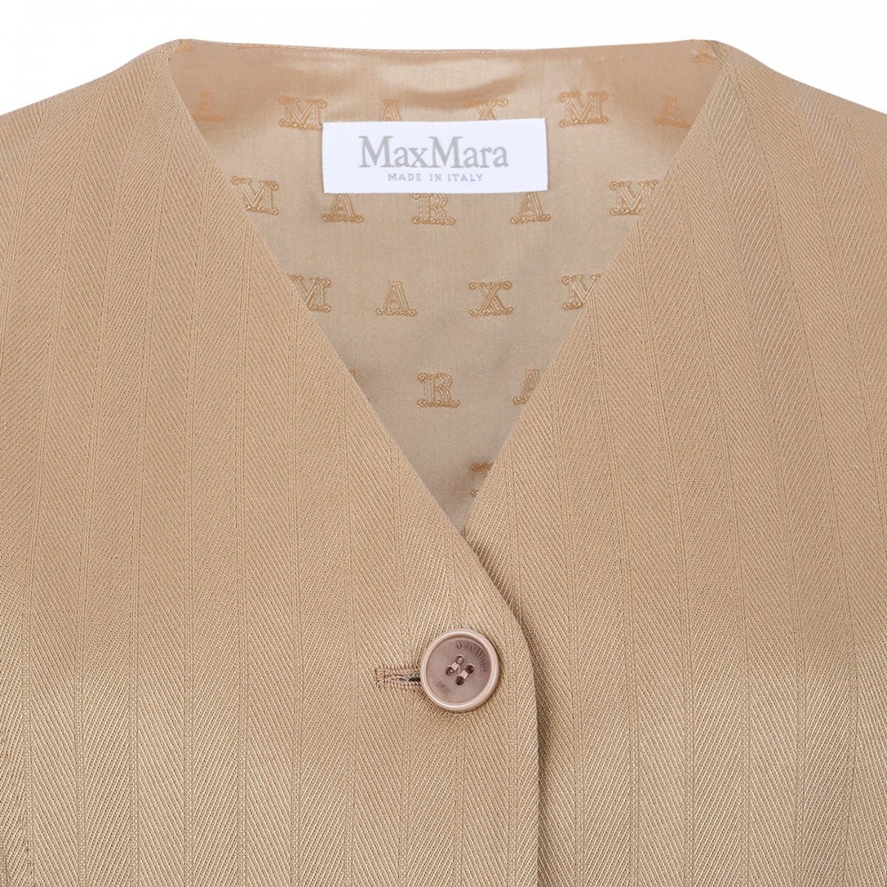 Falla pinstripe jacquard jersey vest