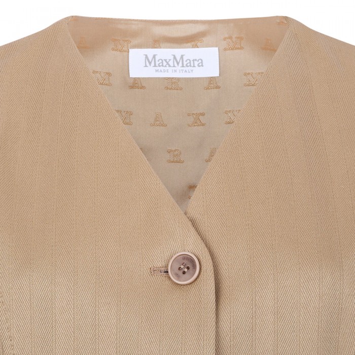 Falla pinstripe jacquard jersey vest