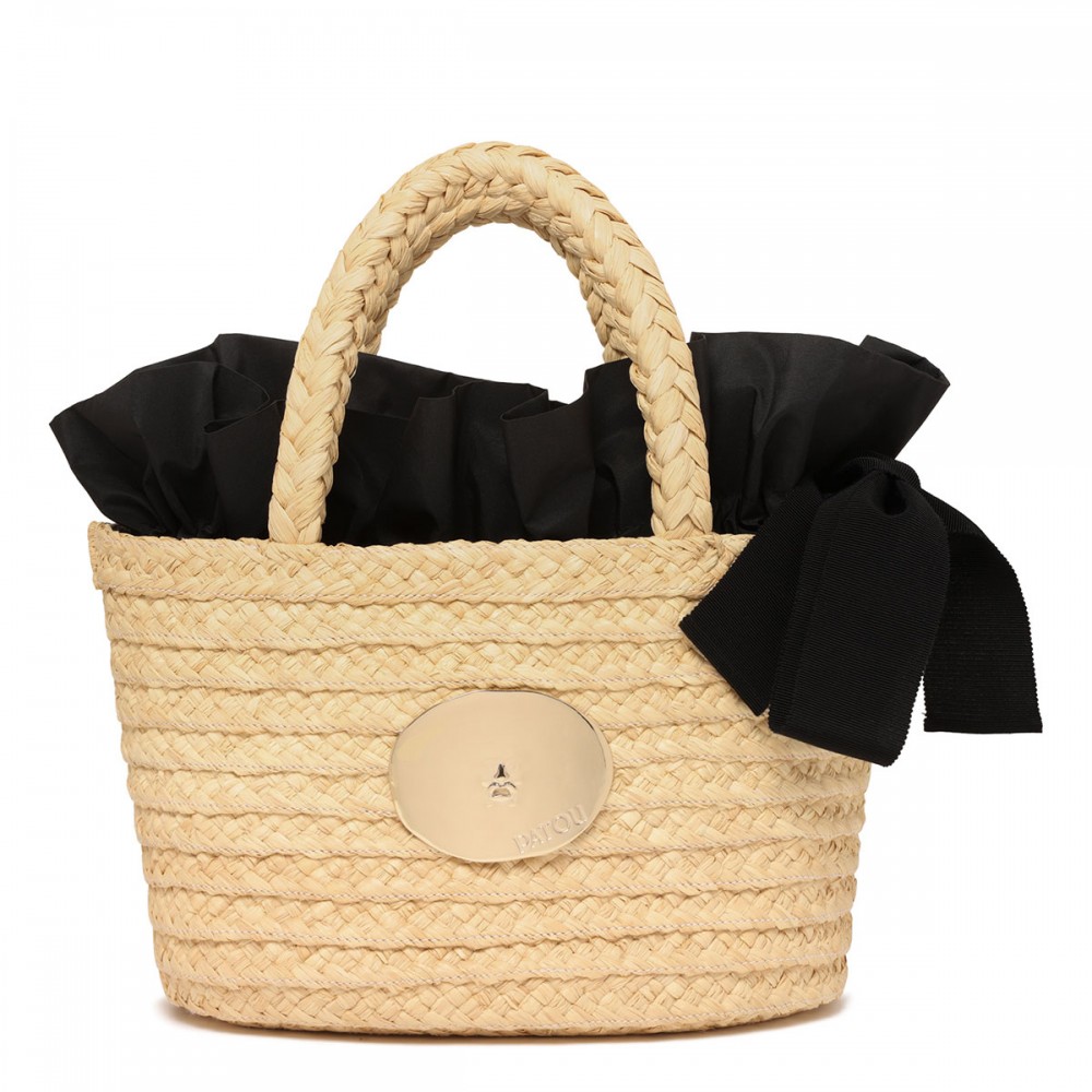 Iconic raffia basket bag