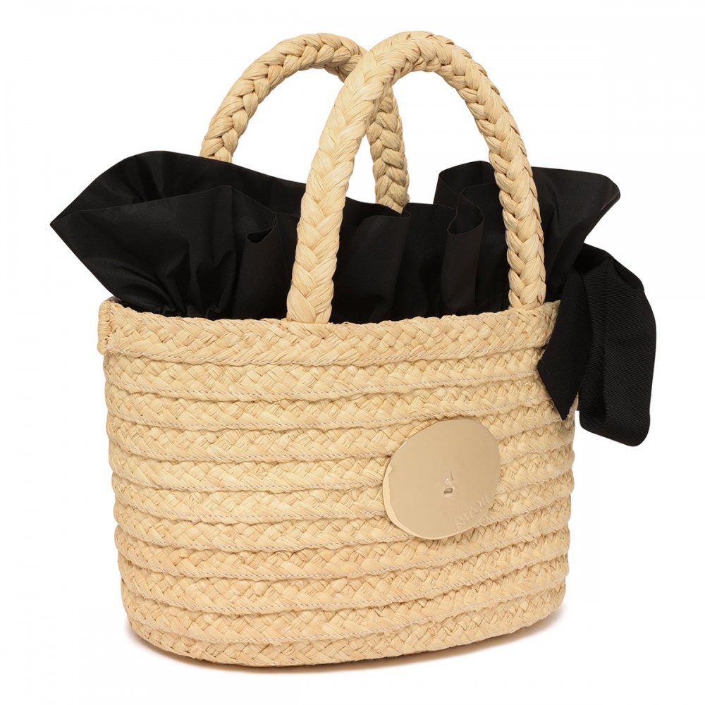 Iconic raffia basket bag