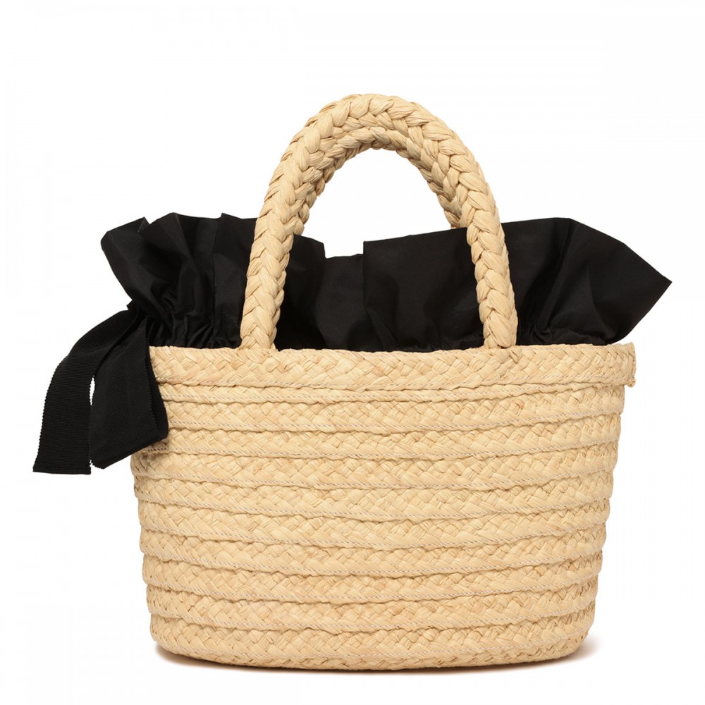 Iconic raffia basket bag