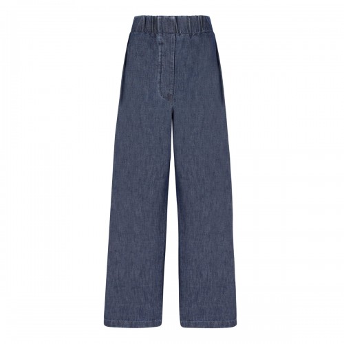 Cotton chambray pants