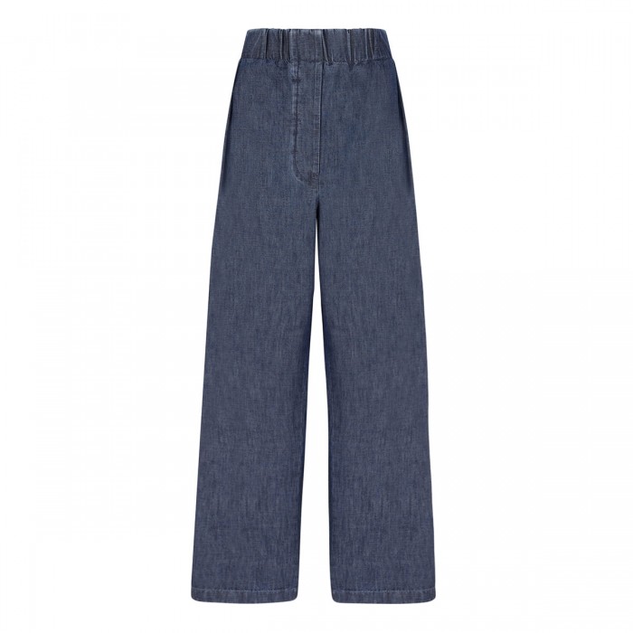 Cotton chambray pants