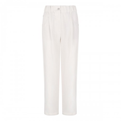 Twill baggy pants with monili