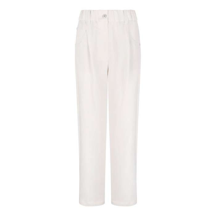 Twill baggy pants with monili
