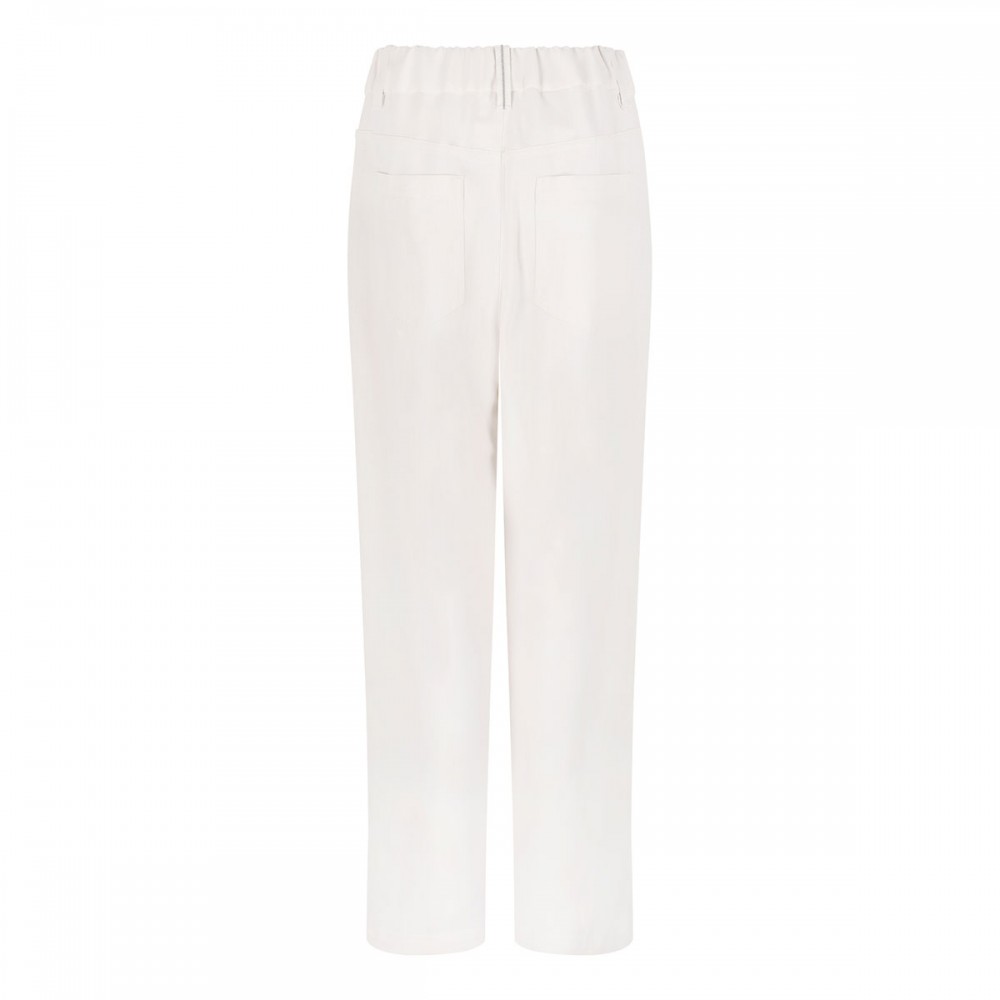 Twill baggy pants with monili