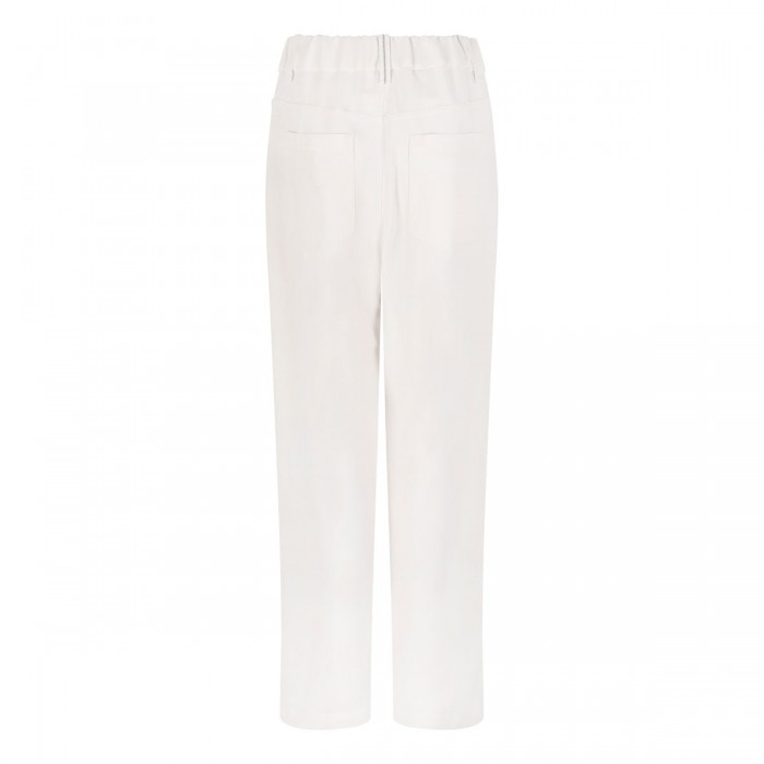 Twill baggy pants with monili