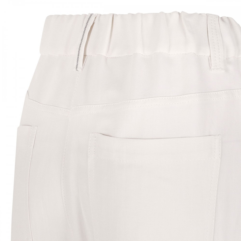 Twill baggy pants with monili