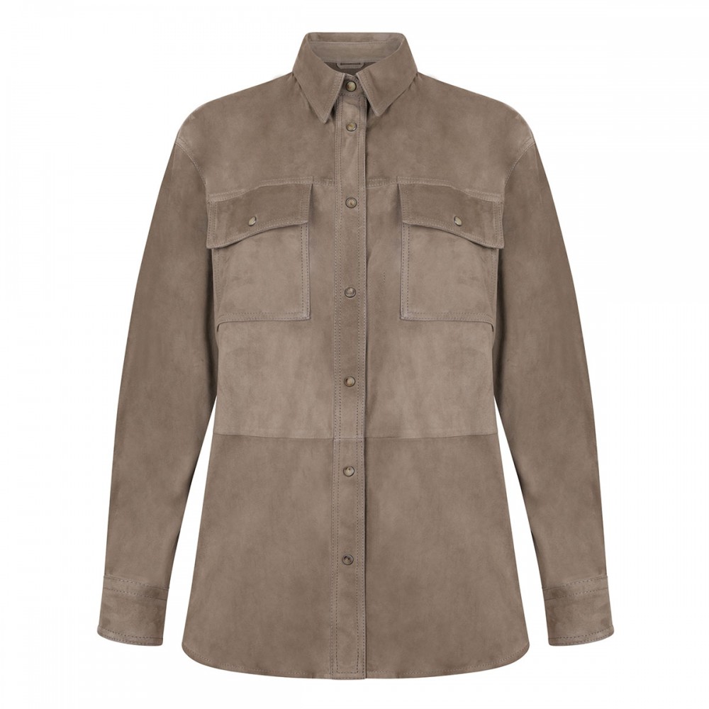 Suede leather shirt