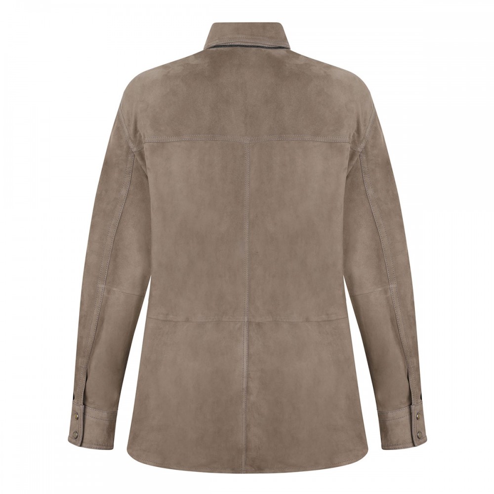 Suede leather shirt