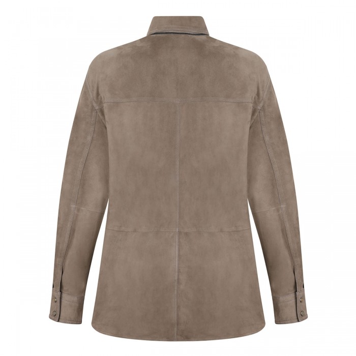Suede leather shirt