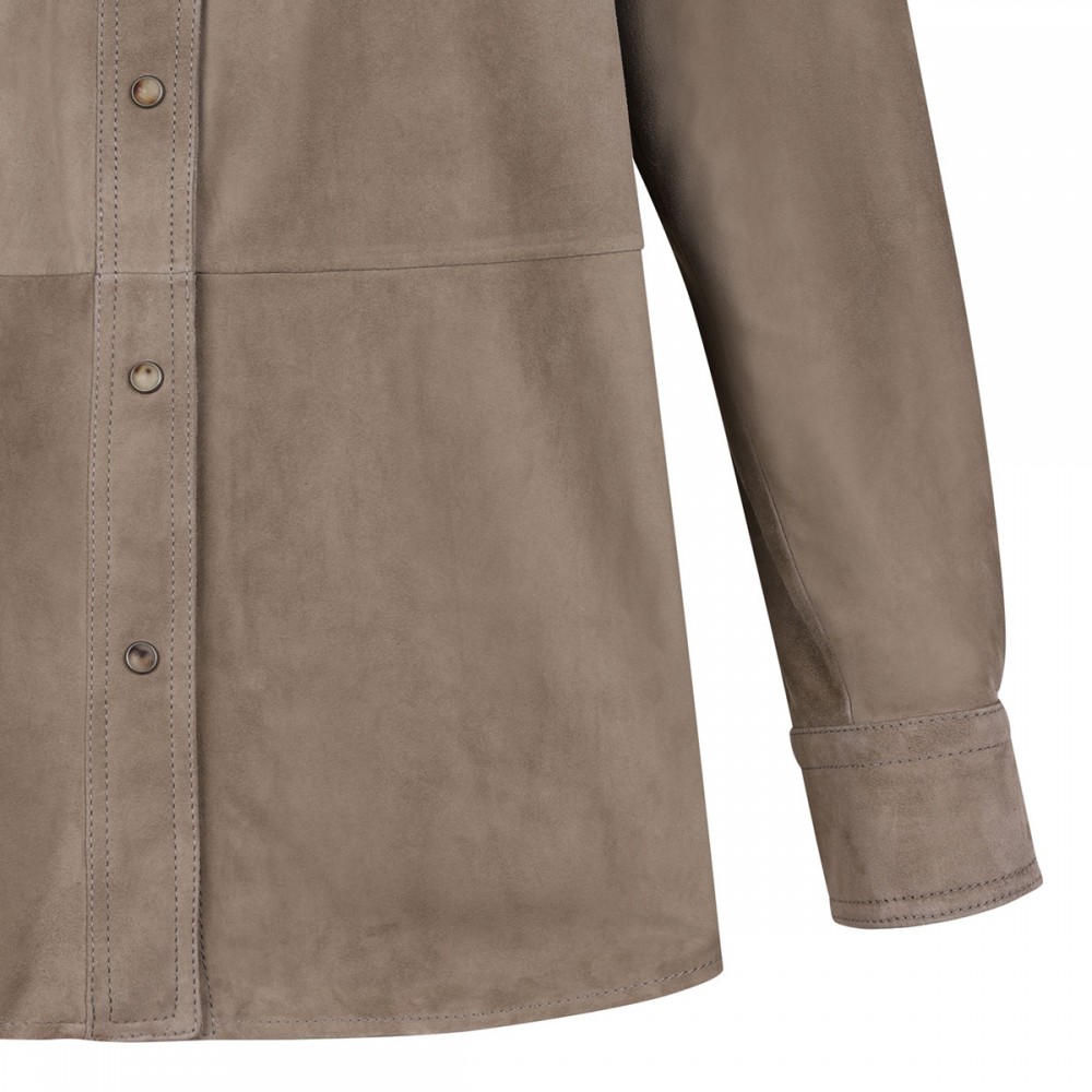Suede leather shirt