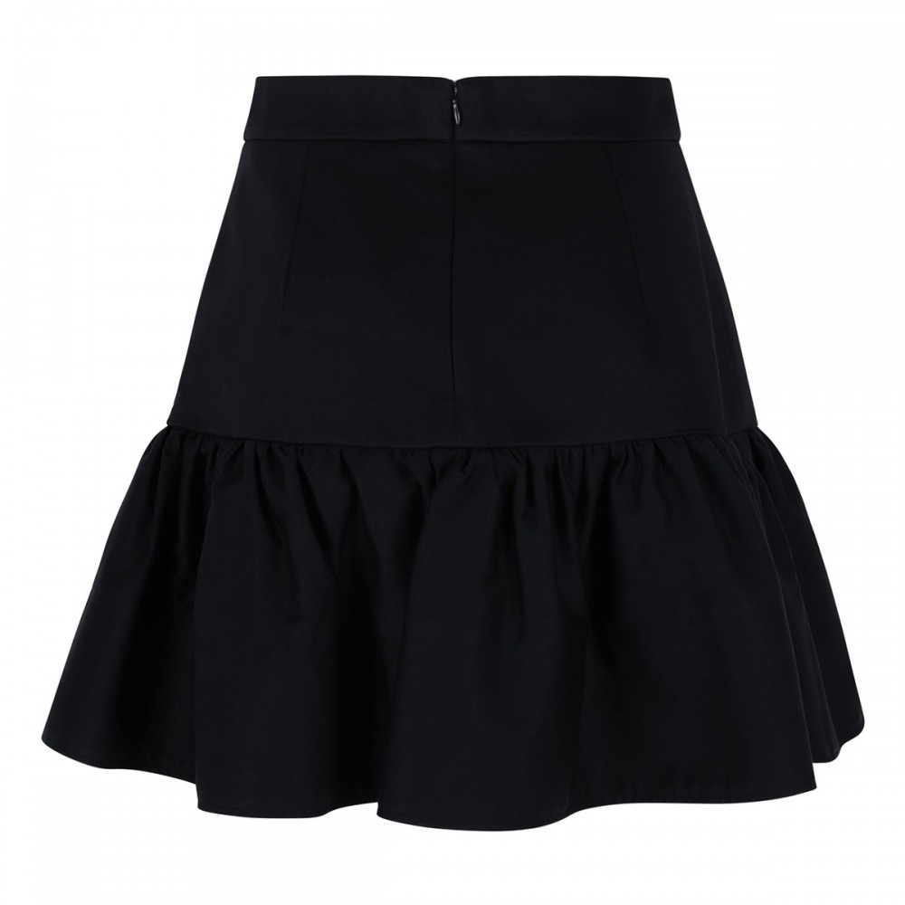 Organic cotton ruffle mini skirt