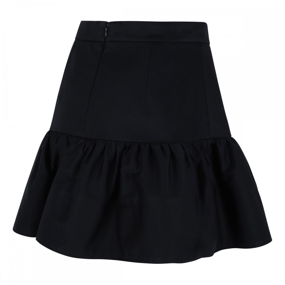 Organic cotton ruffle mini skirt