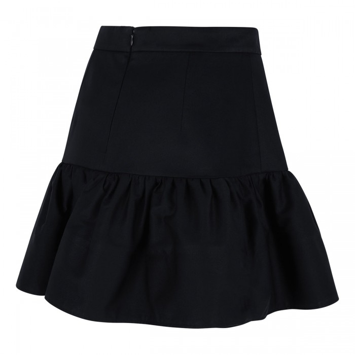 Organic cotton ruffle mini skirt