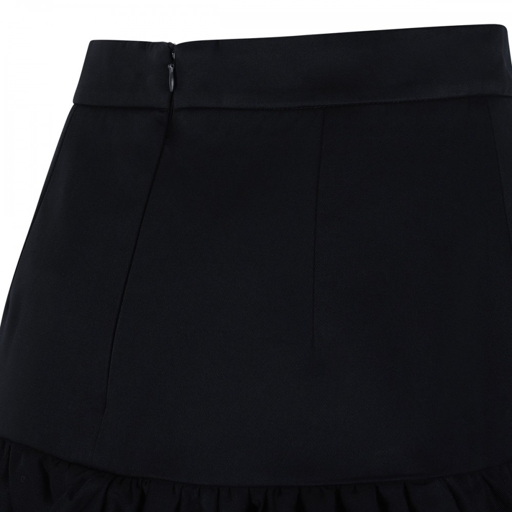 Organic cotton ruffle mini skirt