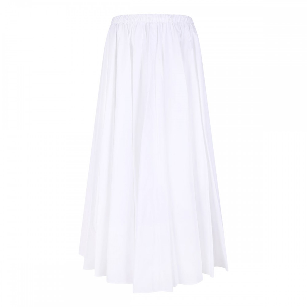 Elasticated waist midi skirt