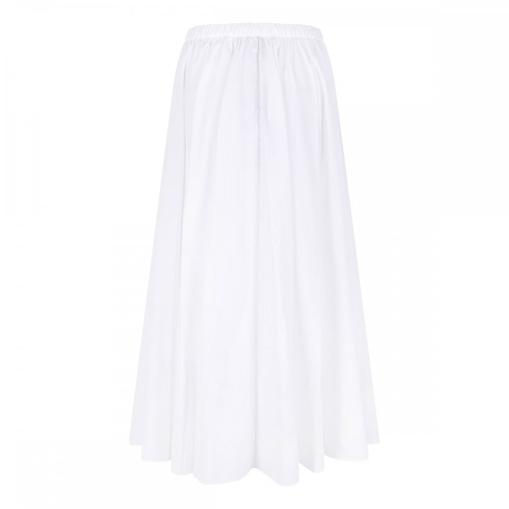 Elasticated waist midi skirt