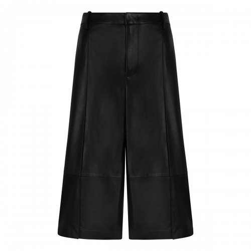 Leather bermuda shorts