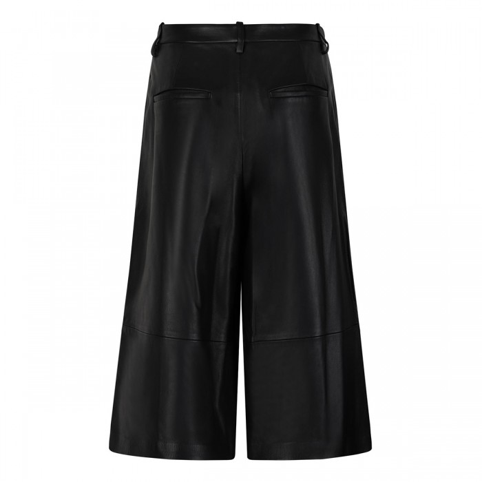 Leather bermuda shorts