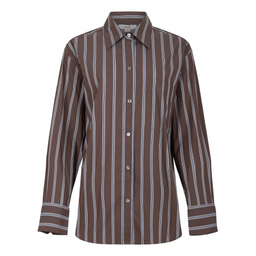 Striped stretch cotton...