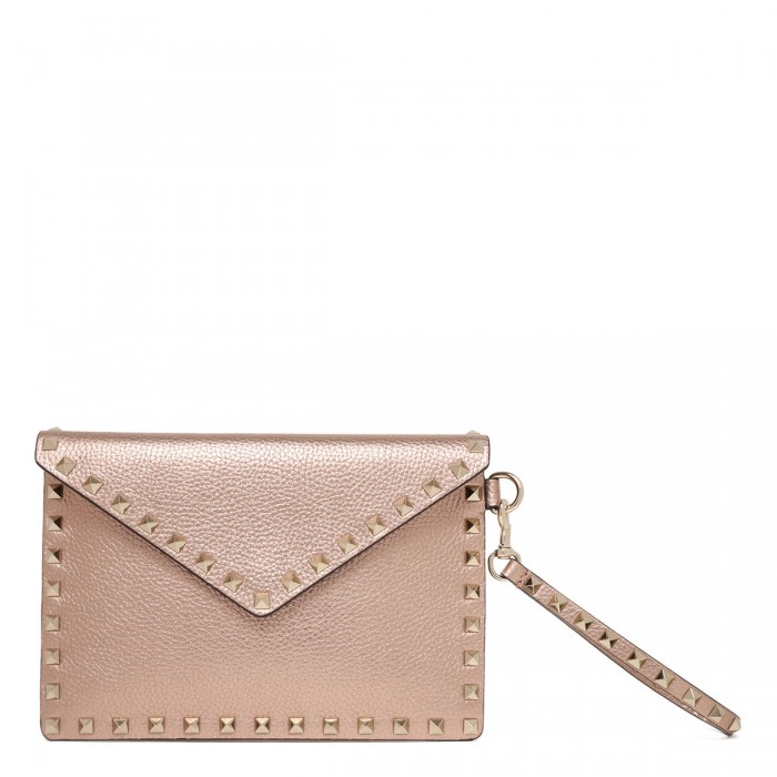 Rockstud medium flat pouch