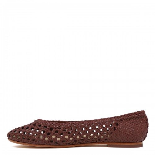 Woven leather ballerinas 2