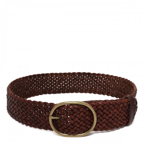 Burnt brown handwoven belt