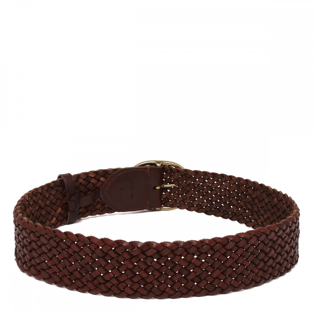 Burnt brown handwoven belt