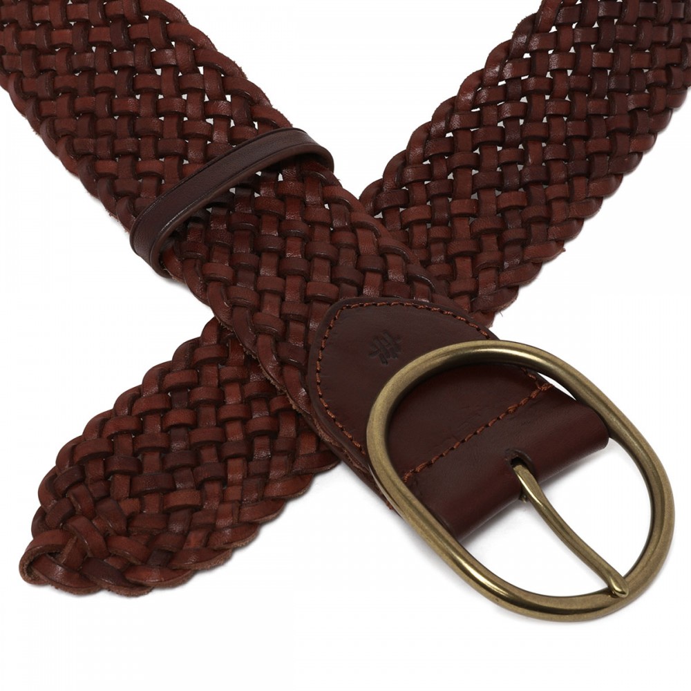Burnt brown handwoven belt