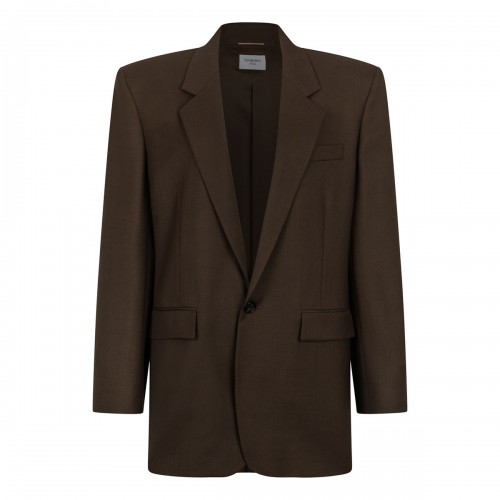 Single-breasted wool jacket