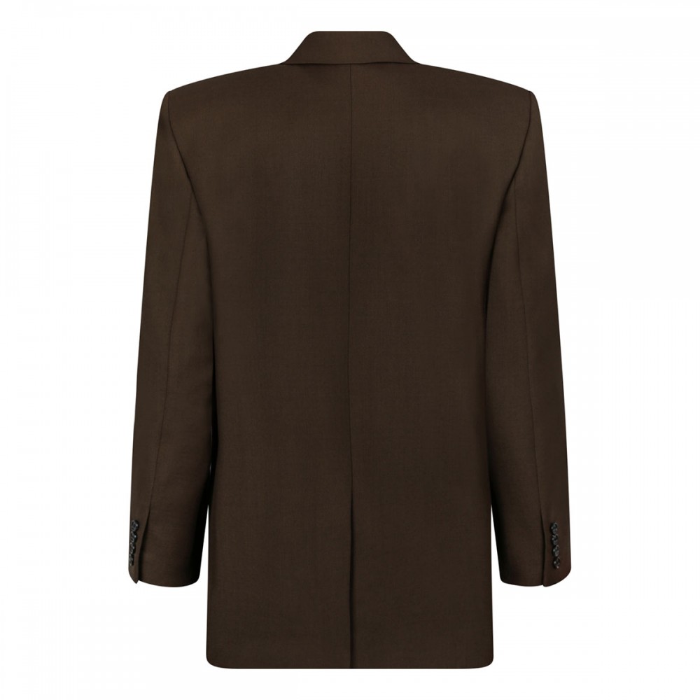 Single-breasted wool jacket