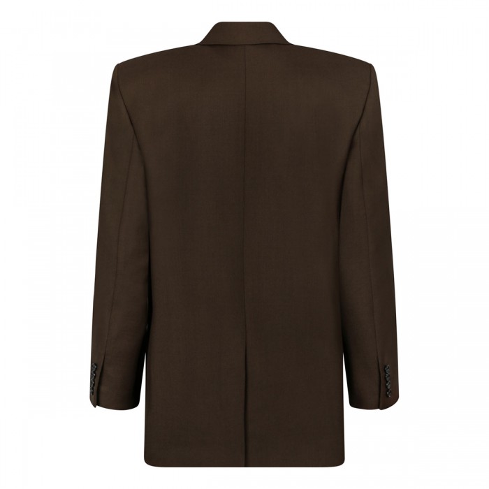 Single-breasted wool jacket