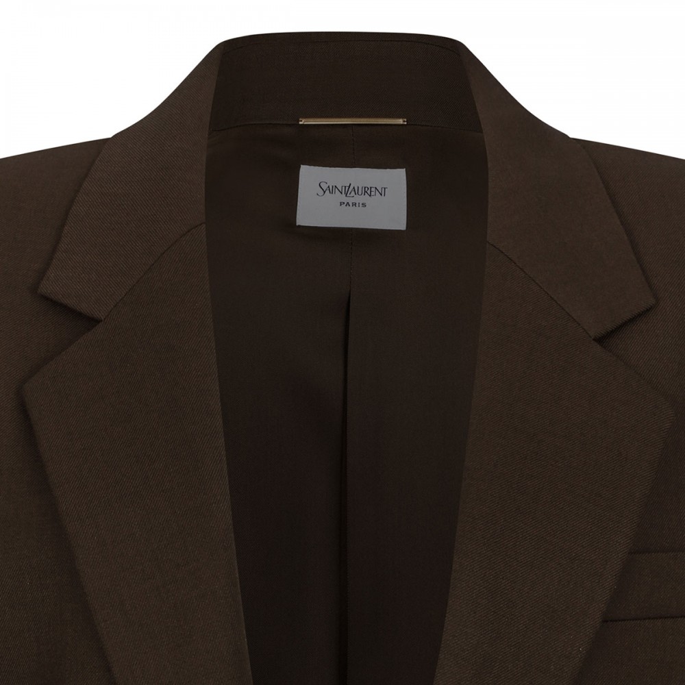 Single-breasted wool jacket
