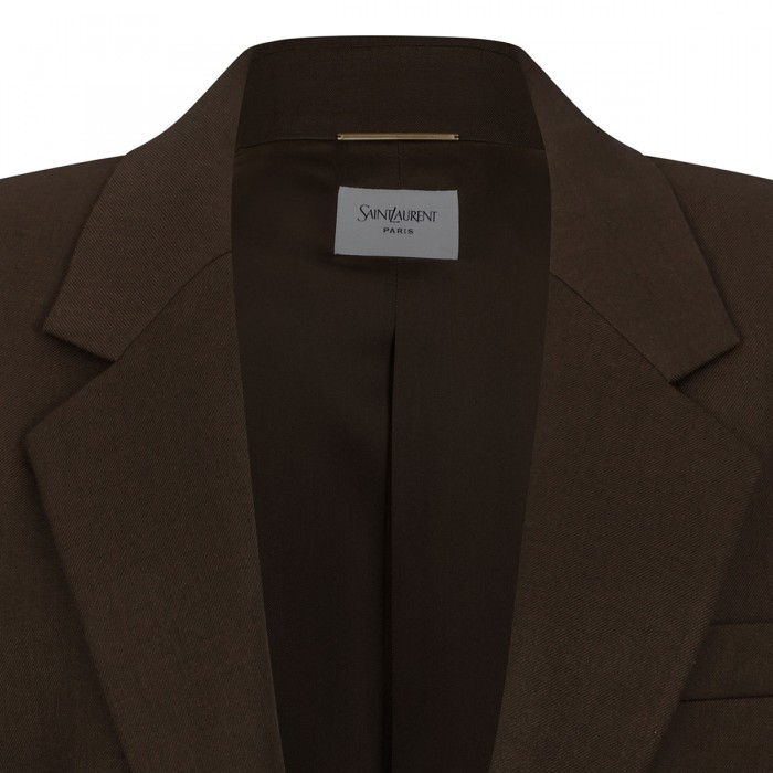 Single-breasted wool jacket