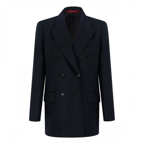 Double-breasted wool blazer