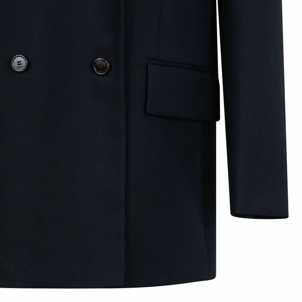 Double-breasted wool blazer