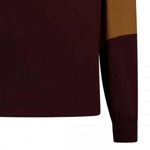 Color-block silk blouse 2