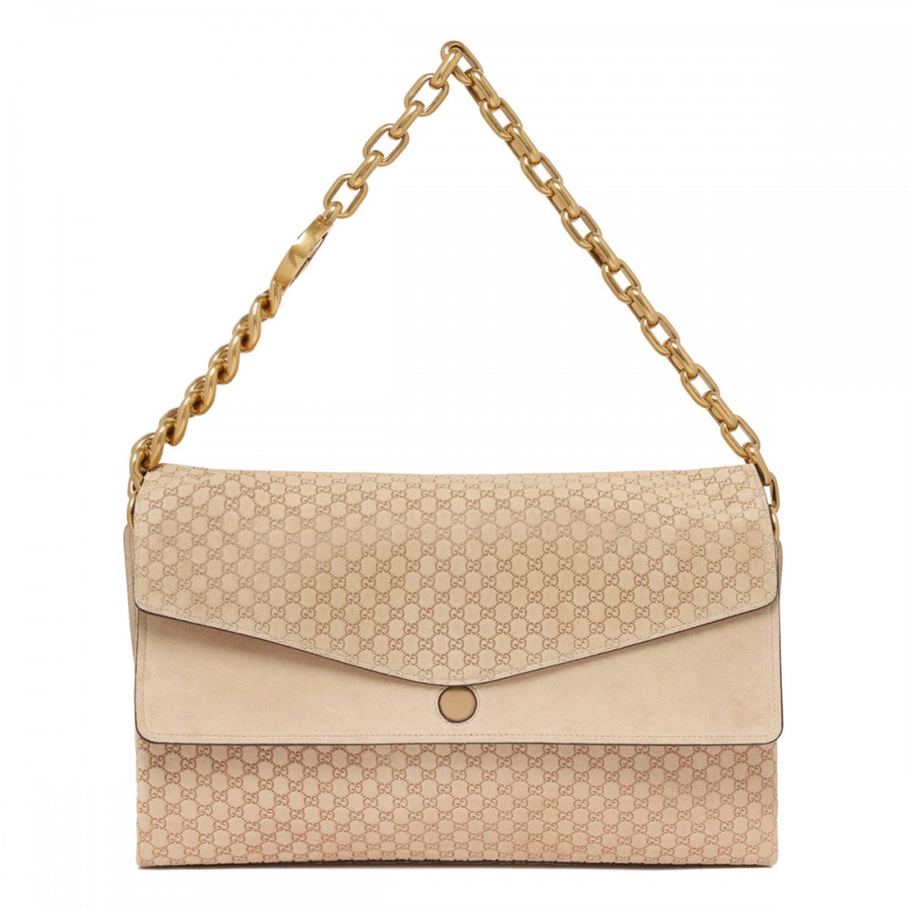 Large shoulder bag with chain