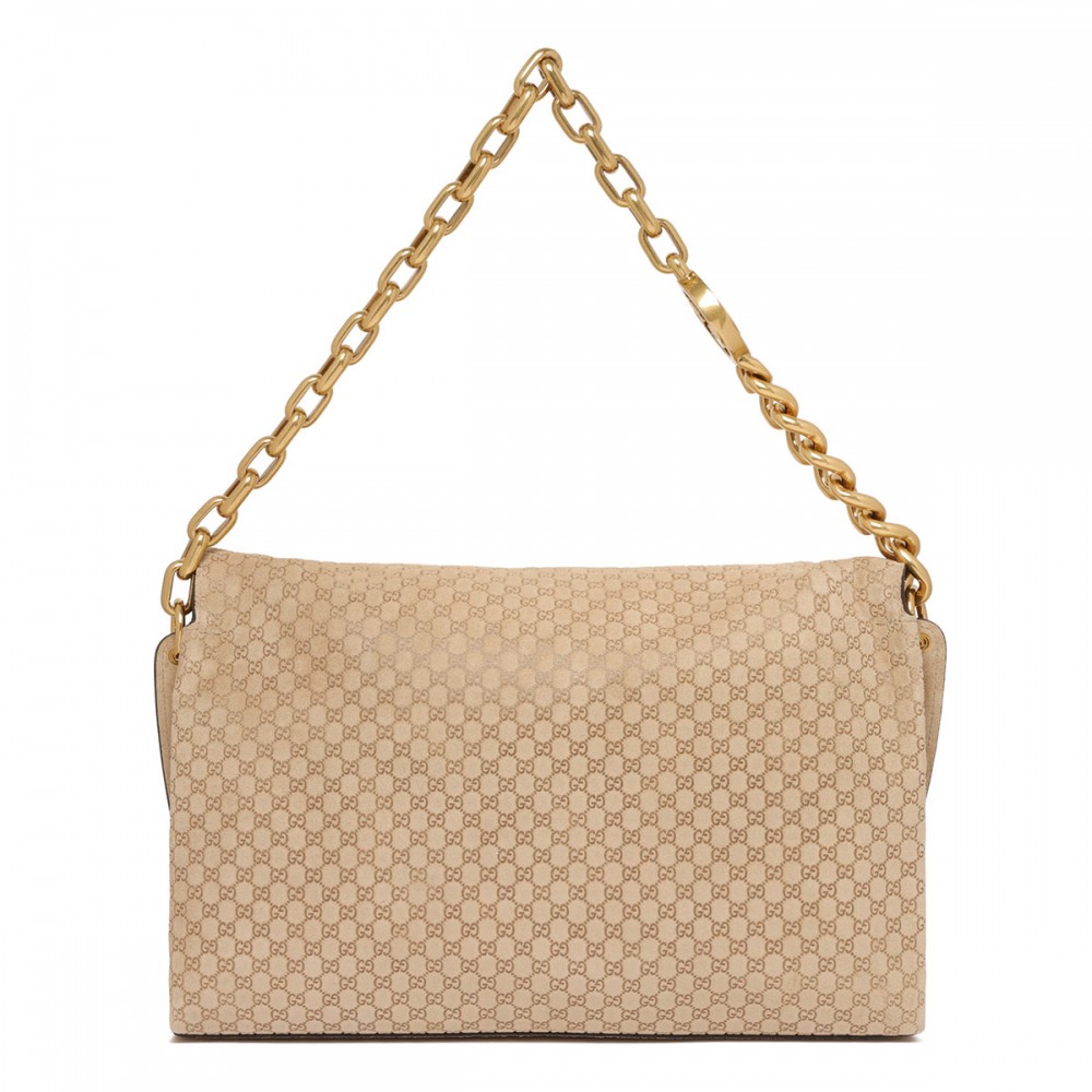 Large shoulder bag with chain