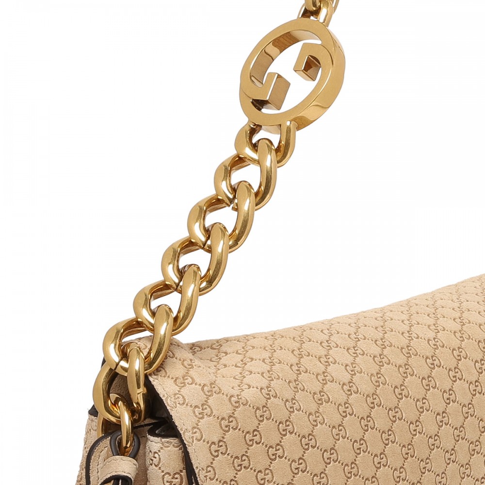 Large shoulder bag with chain