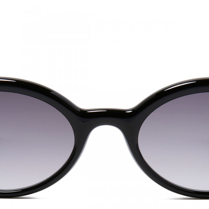 Black oval-frame sunglasses