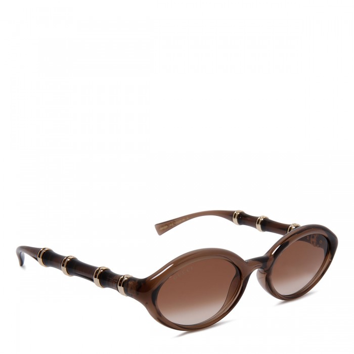 Brown oval-frame sunglasses