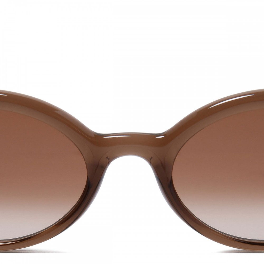 Brown oval-frame sunglasses