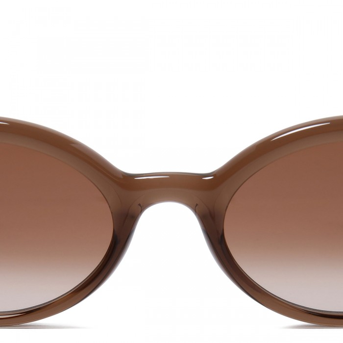 Brown oval-frame sunglasses