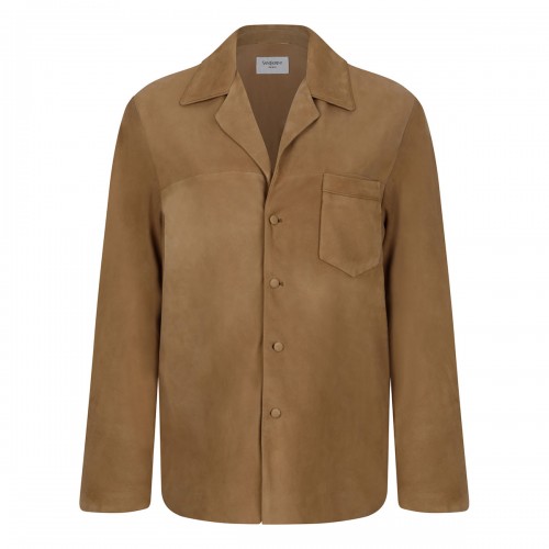 Suede pajama-style jacket
