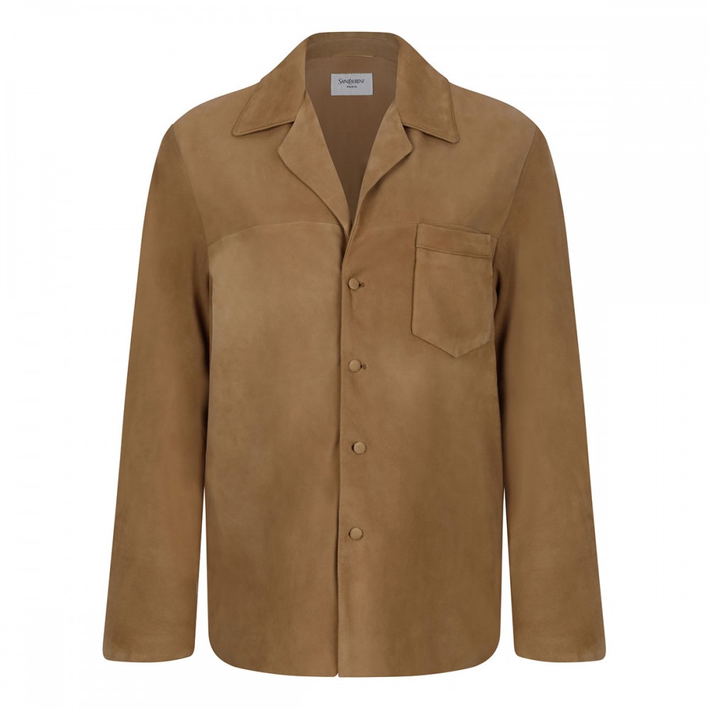 Suede pajama-style jacket